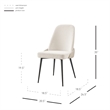 NPD Furniture Elodie Fabric/PU Dining Side Chair (Set of 2)