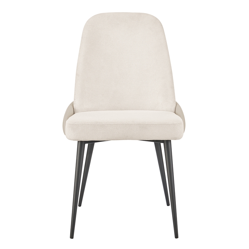 NPD Furniture Elodie Fabric/PU Dining Side Chair (Set of 2)