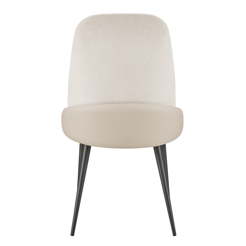 NPD Furniture Elodie Fabric/PU Dining Side Chair (Set of 2)