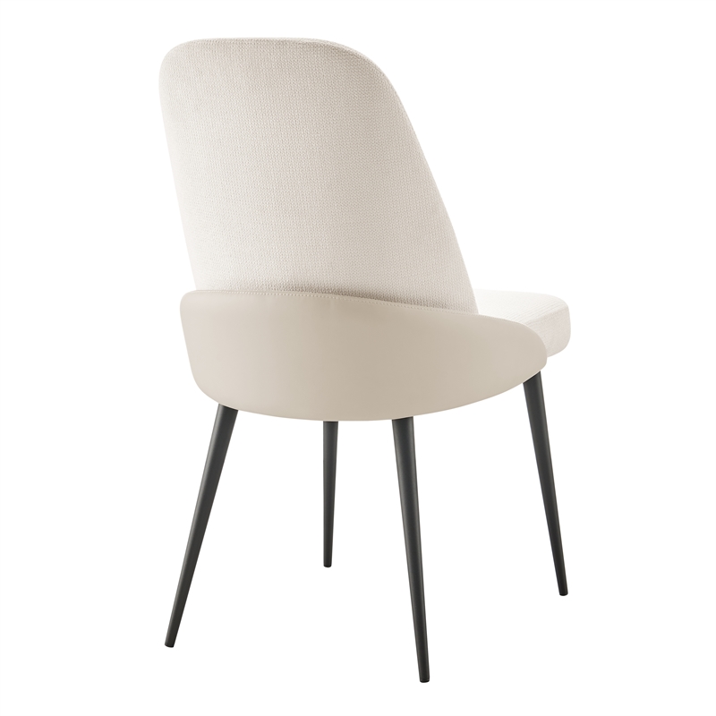 NPD Furniture Elodie Fabric/PU Dining Side Chair (Set of 2)