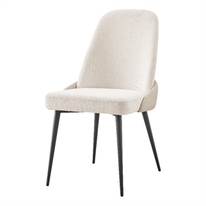 NPD Furniture Elodie Fabric/PU Dining Side Chair (Set of 2)
