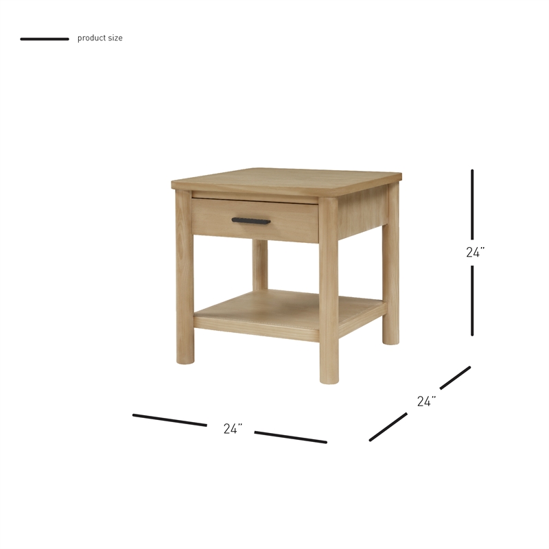 NPD Furniture Bloomfield Nightstand/Side Table in Natural Pine