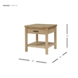 NPD Furniture Bloomfield Nightstand/Side Table in Natural Pine