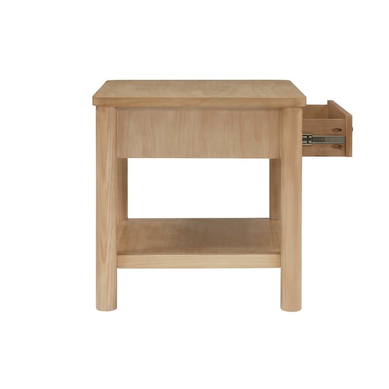 NPD Furniture Bloomfield Nightstand/Side Table in Natural Pine