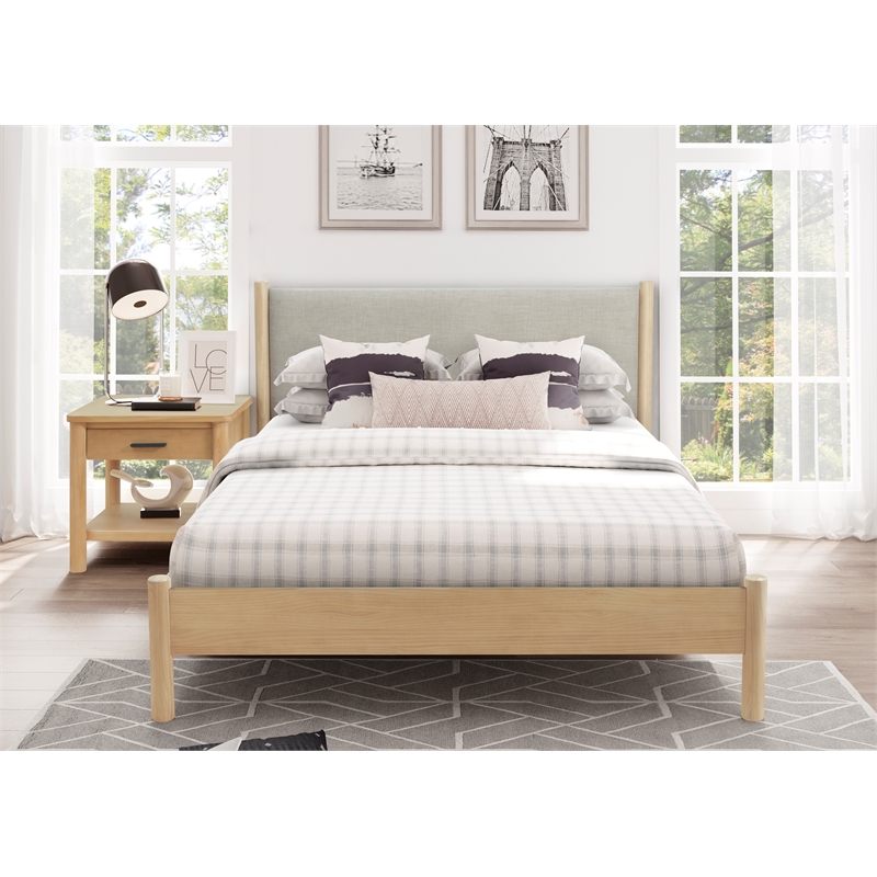 NPD Furniture Bloomfield Queen Bed Set in Natural Pine