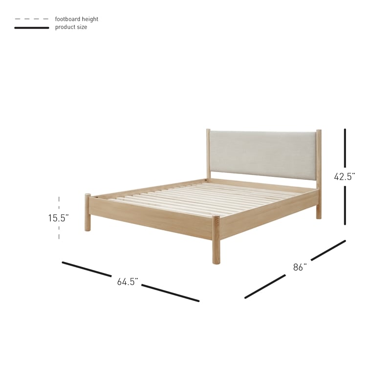 NPD Furniture Bloomfield Queen Bed Set in Natural Pine