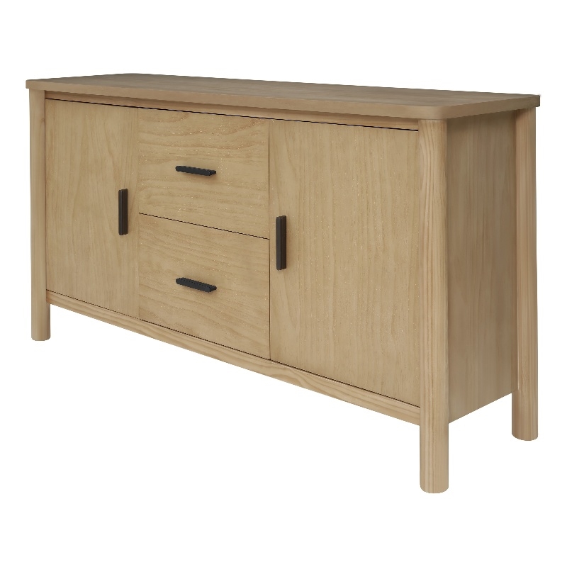New Pacific Direct Bloomfield Sideboard 2 Drawers + 2 Doors in Natural Pine