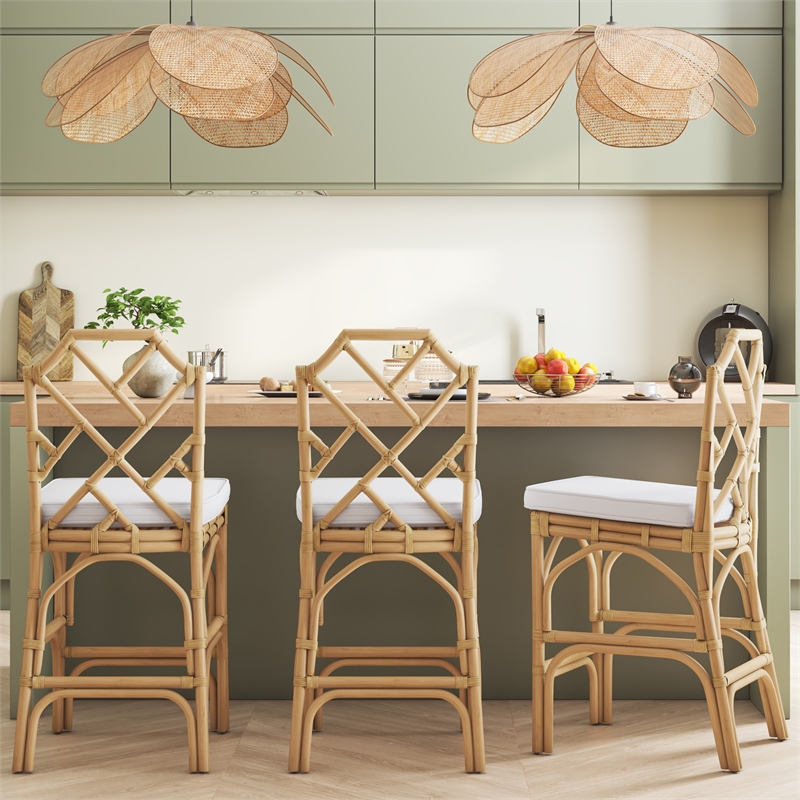 NPD Furniture Kara Rattan Counter Stool (Set of 2)