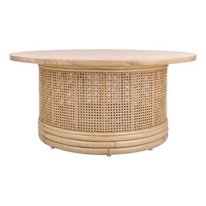 new pacific direct brisa rattan coffee table w/ wood top