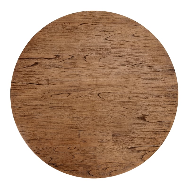 NPD Furniture Kamari Rattan Coffee Table w/ Wood Top in Canary Brown