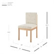 NPD Furniture Melvin Fabric Dining Side Chair in Concord Cream (Set of 2)