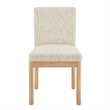 NPD Furniture Melvin Fabric Dining Side Chair in Concord Cream (Set of 2)