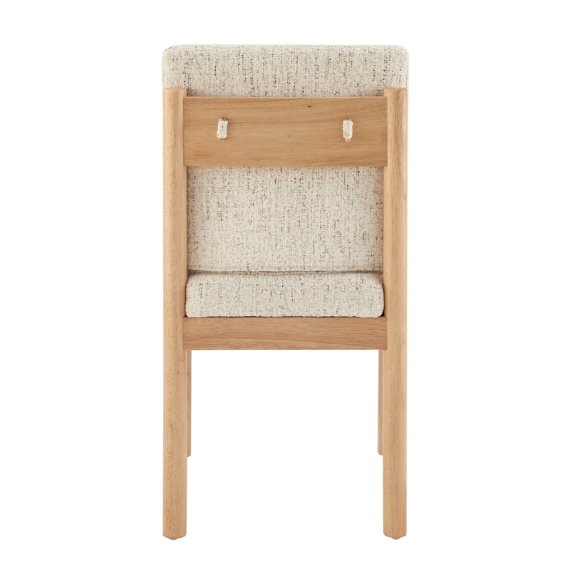 NPD Furniture Melvin Fabric Dining Side Chair in Concord Cream (Set of 2)