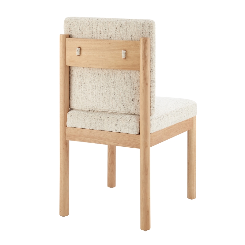NPD Furniture Melvin Fabric Dining Side Chair in Concord Cream (Set of 2)