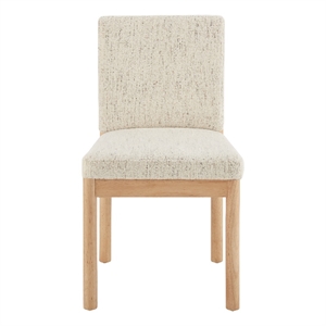 NPD Furniture Melvin Fabric Dining Side Chair in Concord Cream (Set of 2)