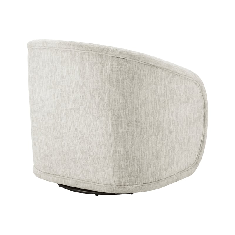 NPD Furniture Margareth Fabric Swivel Accent Arm Chair in Pasadena Beige