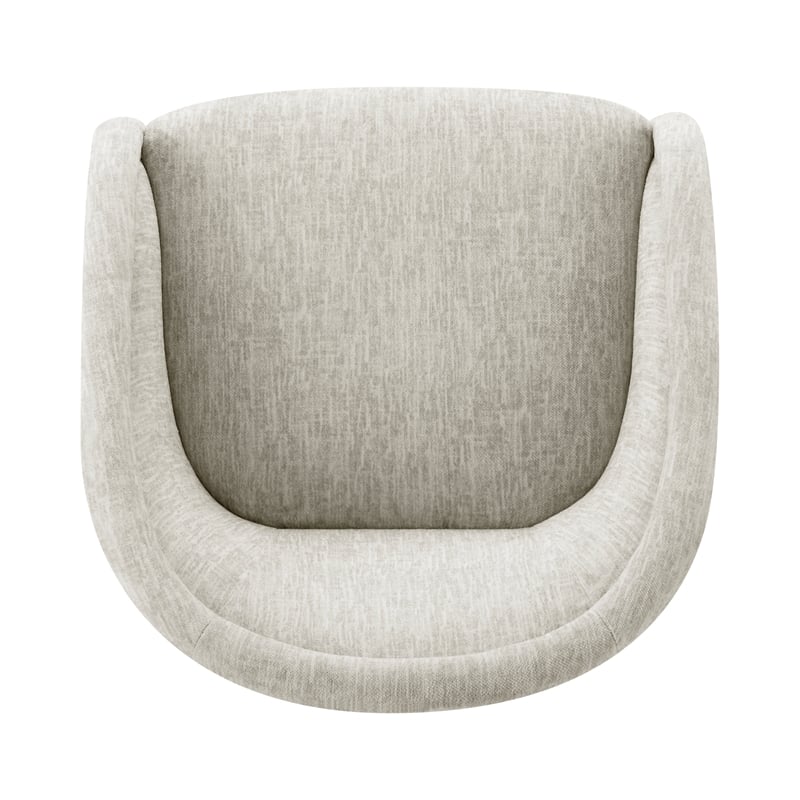 NPD Furniture Margareth Fabric Swivel Accent Arm Chair in Pasadena Beige