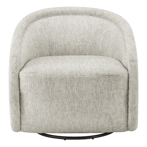 New Pacific Direct Margareth Fabric Swivel Accent Arm Chair in Pasadena Beige