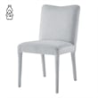 NPD Furniture Alder Velvet Dining Side Chair in Zen Gray (Set of 2)