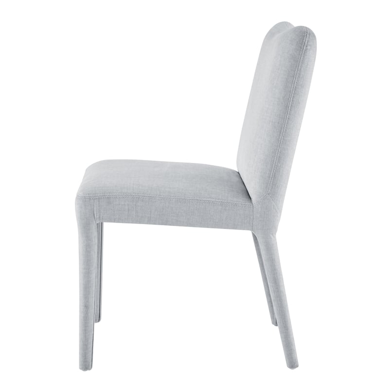 NPD Furniture Alder Velvet Dining Side Chair in Zen Gray (Set of 2)
