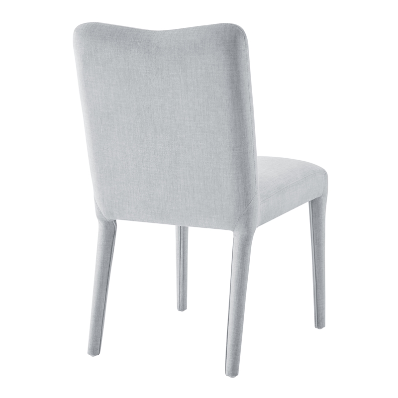 NPD Furniture Alder Velvet Dining Side Chair in Zen Gray (Set of 2)