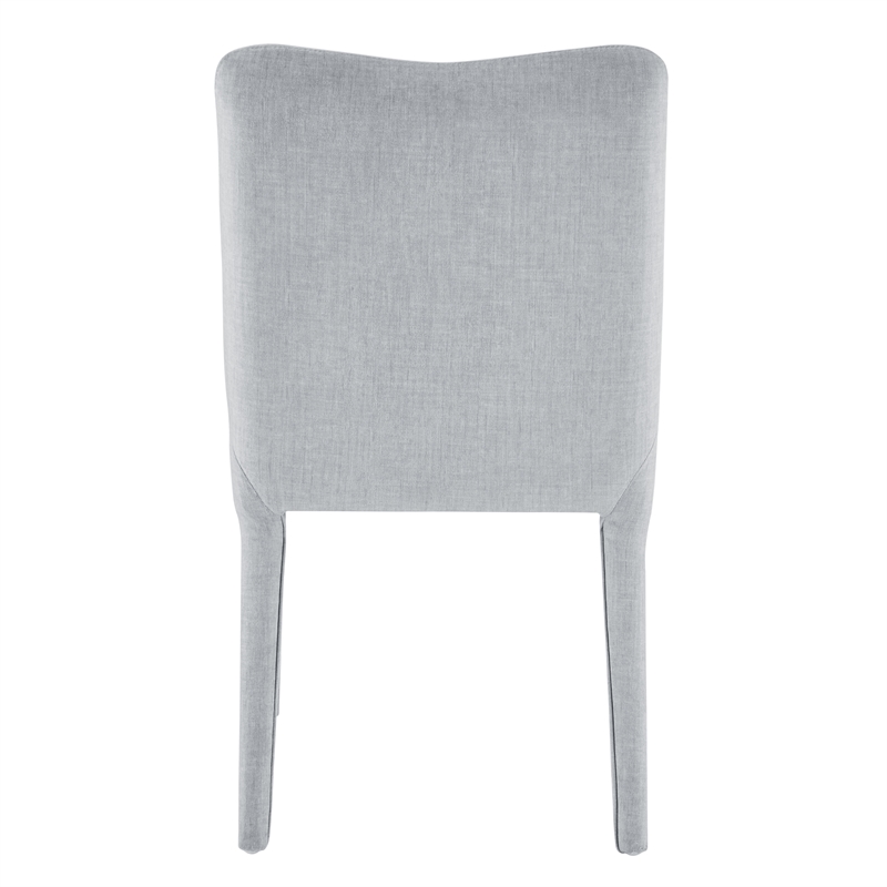 NPD Furniture Alder Velvet Dining Side Chair in Zen Gray (Set of 2)
