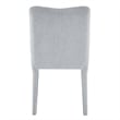 NPD Furniture Alder Velvet Dining Side Chair in Zen Gray (Set of 2)