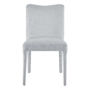 NPD Furniture Alder Velvet Dining Side Chair in Zen Gray (Set of 2)