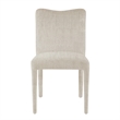 NPD Furniture Alder Velvet Dining Side Chair in Zen Cream (Set of 2)