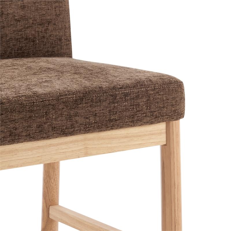 NPD Furniture Bloomfield Fabric Counter Stool in Santana Dark Brown