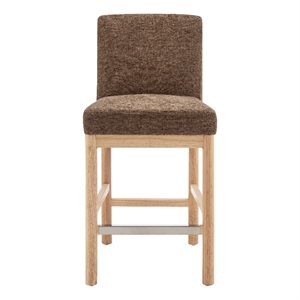 New Pacific Direct Bloomfield Fabric Counter Stool in Santana Dark Brown