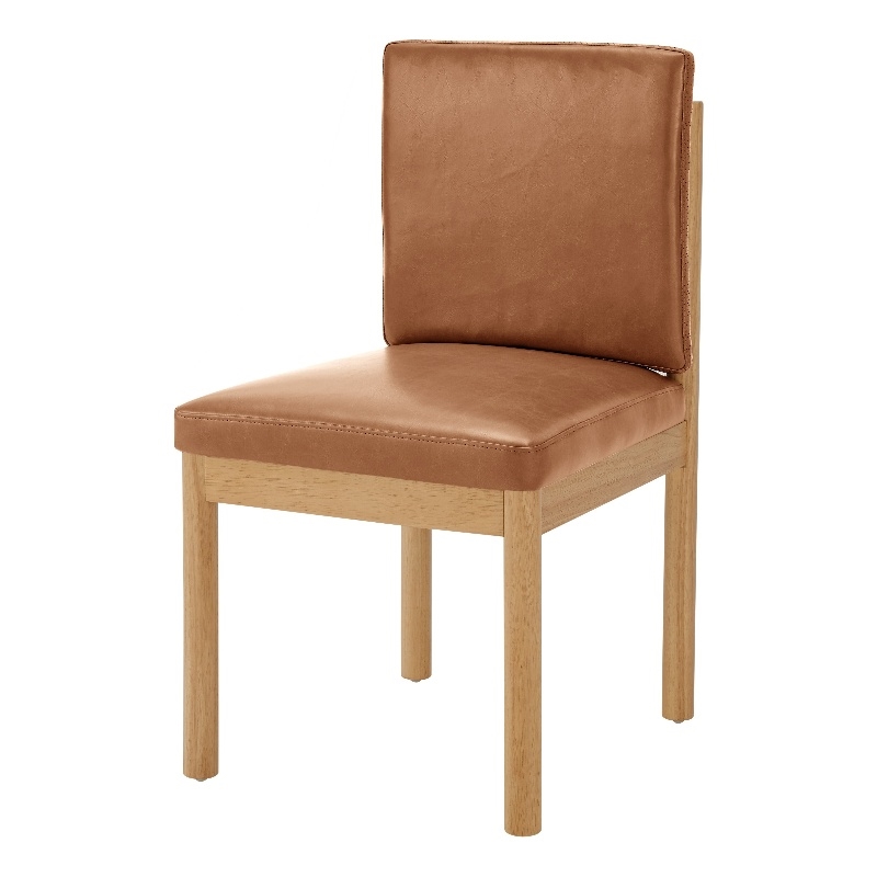 NPD Furniture Melvin PU Dining Side Chair in Borneo Brown  (Set of 2)