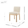 NPD Furniture Bloomfield Fabric Low-Back Dining Chair in Beige (Set of 2)