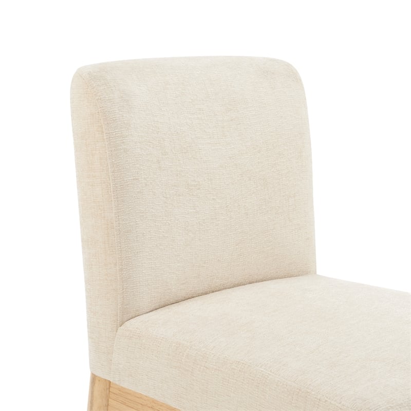 NPD Furniture Bloomfield Fabric Low-Back Dining Chair in Beige (Set of 2)