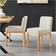 NPD Furniture Bloomfield Fabric Low-Back Dining Chair in Beige (Set of 2)