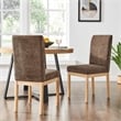 NPD Furniture Bloomfield Fabric High-Back Dining Chair in Brown (Set of 2)