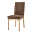 NPD Furniture Bloomfield Fabric High-Back Dining Chair in Brown (Set of 2)