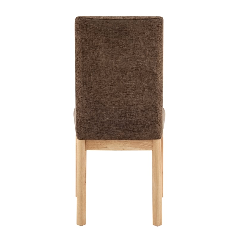 NPD Furniture Bloomfield Fabric High-Back Dining Chair in Brown (Set of 2)