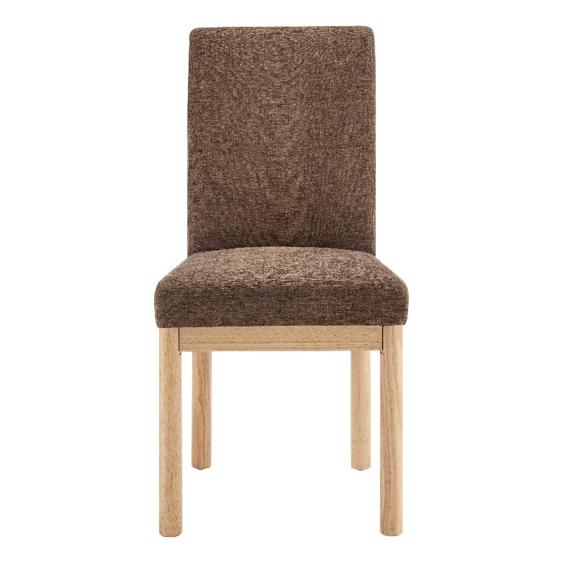 NPD Furniture Bloomfield Fabric High-Back Dining Chair in Brown (Set of 2)