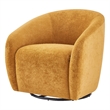 NPD Furniture Regina Velvet Swivel Accent Arm Chair in Dainty Caramel