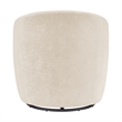 NPD Furniture Regina Velvet Swivel Accent Arm Chair in Dainty Cream