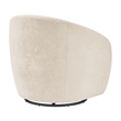 NPD Furniture Regina Velvet Swivel Accent Arm Chair in Dainty Cream