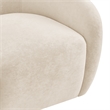 NPD Furniture Regina Velvet Swivel Accent Arm Chair in Dainty Cream