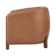 NPD Furniture Ruth Faux Leather Accent Arm Chair in Vintage Cider