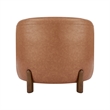 NPD Furniture Ruth Faux Leather Accent Arm Chair in Vintage Cider