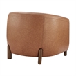 NPD Furniture Ruth Faux Leather Accent Arm Chair in Vintage Cider