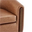 NPD Furniture Ruth Faux Leather Accent Arm Chair in Vintage Cider