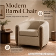 NPD Furniture Ruth Fabric Accent Arm Chair in Barley Beige