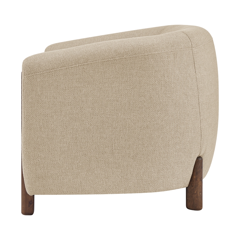 New Pacific Direct Ruth Fabric Accent Arm Chair in Barley Beige
