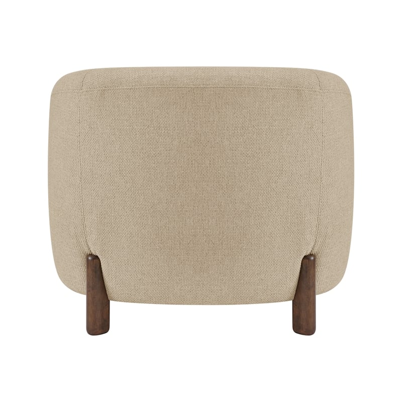 New Pacific Direct Ruth Fabric Accent Arm Chair in Barley Beige